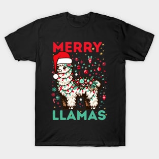 Merry llamas christmas T-Shirt